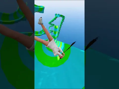 Amanda EXTREME Water Slide #1 #shorts