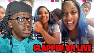 Girl Records Herself Getting CLAPPED ON LIVE…