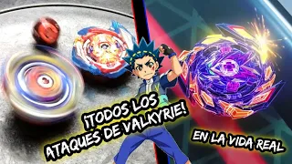 *TODOS* LOS ATAQUES DE VALTRYEK *EN LA VIDA REAL* Beyblade Burst | NeozBey