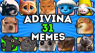 Adivina 31 MEMES De ANIMALES😱❤️Mapache Pedro🦝Chipi Chipi😺Miaw Miaw😿Gato Mewing😺Gato Banana😺