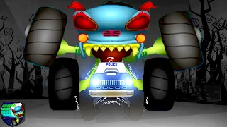 Police Monster Truck + More Cartoon Videos for Preschool Babies by HHMT