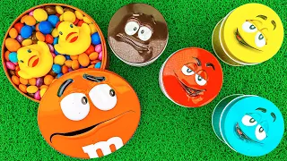 Satisfying Video ASMR - Full of Space Candy with 2 Magic Duck & Rainbow Playdoh Cutting Relaxing