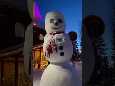 Giant snowmen of Santa Claus Village 🎅🎄 Rovaniemi Lapland Finland Arctic Circle #christmas #shorts