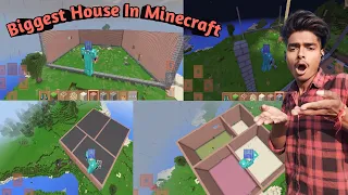 Played Minecraft for the first time and built the biggest house ||minecraft modern house🏠