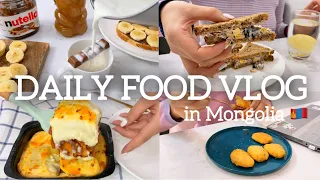 Daily food vlog in Mongolia | grocery shopping, breakfast idea, food photoshooting back scene