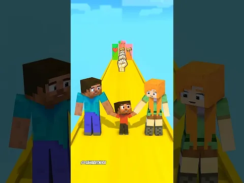 lindungi baby Steve dari pukulan berjalan #minecraft #roblox #shorts