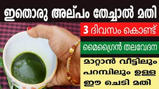 3 ദിവസം കൊണ്ട് മൈഗ്രൈൻ തലവേദന പൂർണ്ണമായും മാറ്റാൻ Home Remedies For Migraine & Headache Treatment