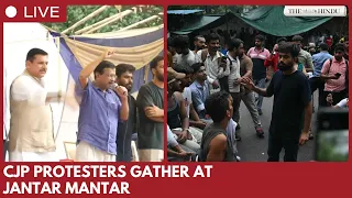 CJP protesters gather at Jantar Mantar in New Delhi