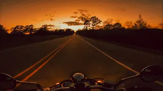 Sunset Ride on a Honda shadow 750
