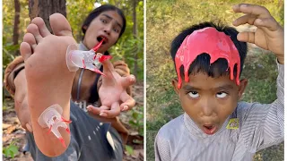 Survival skills: SMART idea and USEFUL with Simple mom in Forest #bushcraft #camping #outdoors #idea