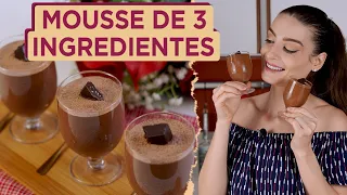 Só 3 Ingredientes: Mousse de Chocolate SEM OVO - Cozinha do Bom Gosto - Gabi Rossi
