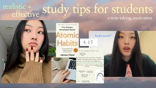 8 realistic + effective study tips and advice 📚note taking, study techniques, motivation