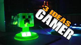 3 IDEAS GAMER Decorando cuarto Gamer con LIFE HACKS SIMPLES