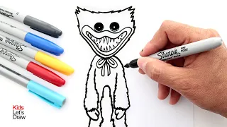 Aprende a dibujar a HUGGY WUGGY (Poppy Playtime)