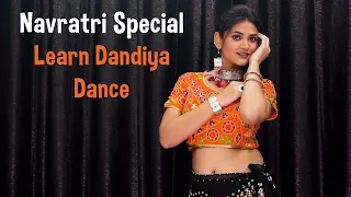 Dandiya Dance Steps Video | Learn 3 Easy Dandiya Steps For Beginners | Navaratri Dandiya Dance Songs