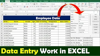 Data Entry using Form in Microsoft Excel | Data Entry in Excel #data_entry_in_excel