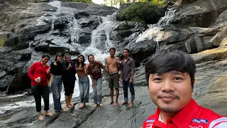 My holiday we make small party near waterfall , so beautiful.