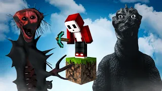 We Survived Horror Mods in One Block Minecraft
