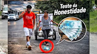 DEIXANDO MIL REAIS CAIRM NO CHÃO - TESTE SOCIAL