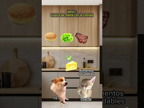 Lógica de mamá con la comida #memecats #gatoslindos