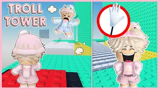 PRANK @Bobarose19  PAKE TANGAN BESAR DI TROLL IS A PINNING TOWER 2 - ROBLOX INDONESIA 🇮🇩