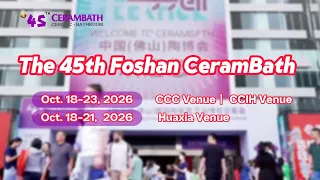 📣Don't miss the #45thCeramBath on Oct. 18-23, 2026!