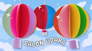 Kreasi KERTAS ORIGAMI Untuk Anak 🎈 GANTUNGAN BALON UDARA