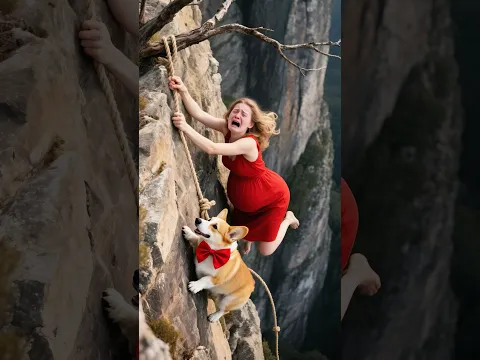 Betrayal plot by husband and best friend! Pregnant woman pushed off cliff,corgi saves her #cutedogs