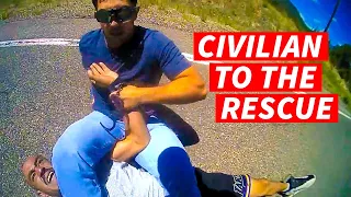 Civilian Helps PREGNANT COP Make ARREST