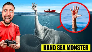 MON DRONE FILME HAND SEA MONSTER DANS LA VRAIE VIE !