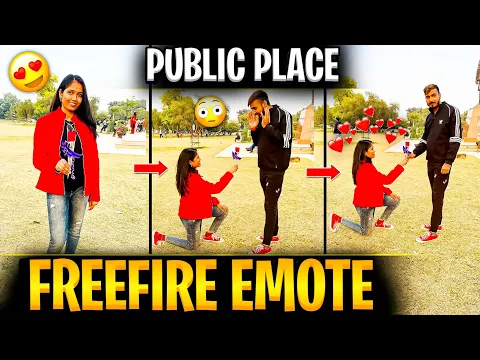 Free Fire Propose Emote Challenge To Aawari in Public Place #Shorts