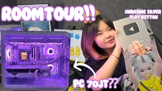 ROOM TOUR SPESIAL RUBYCHU 100K SUBSCRIBER  + UNBOXING SILVER PLAY BUTTON GAMERS INDONESIA !!