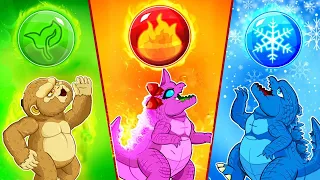 POOR BABY GODZILLA Vs KONG LIFE: GODZILLA & KONG Fire, Water and Earth | Godzilla Cartoon Animation