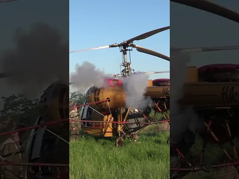 Amazing Kamov helicopter fire up and take off #shorts