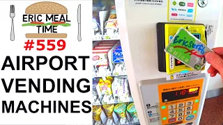 Vending Machines Japan (Haneda Airport Tokyo) + Planes & Trains Travel Vlog - Eric Meal Time #559