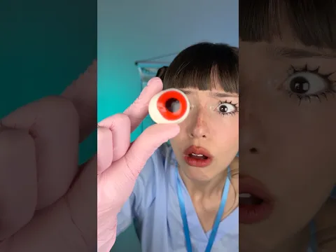 ele recebeu uma limpeza fake de olhos 😳 #asmr #funny