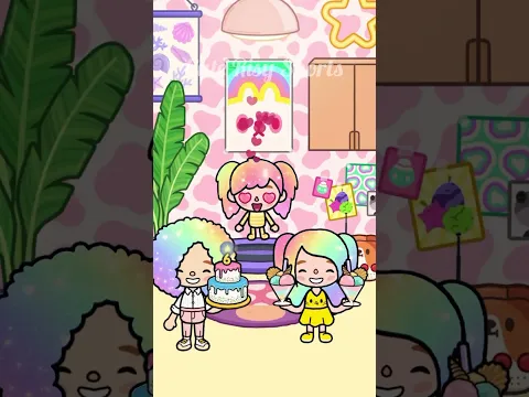 Rainbow hair family abandoned me cuz I have a gold hair part 1🥺🌈  | Toca life sad story #shorts