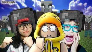 FROST DIAMOND, MISTER CEMPRENG GAMING, DAN WINDIA NATA BERSATU LAWAN 100 VINDICATOR DI MINECRAFT?!!