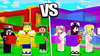 MANSÃO DOS YOUTUBERS NO MINECRAFT! (MENINOS VS MENINAS BATALHA DE CONSTRUÇÃO)