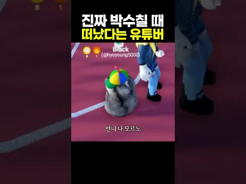 진짜 박수칠 때 떠났다는 유튜버