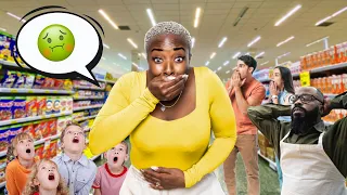 BABY NO8 MADE ELLA THROW UP IN THE MIDDLE OF THE SUPERMARKET!?!?!