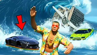Probando TODOS los vehículos contra el Mega Tsunami en GTA 5