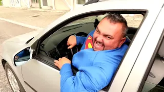 Hulk Vs Superman Vs Broken Car