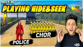 Playing Hide & Seek Finding These CRIMINALS 😂😂 on Factory Roof - Garena Free Fire