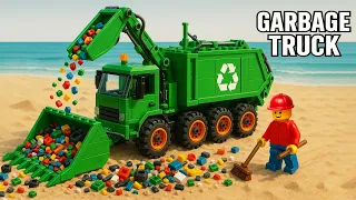 LEGO Garbage Truck Cleans 10 Tons of Trash – Auto Beach Cleanup!