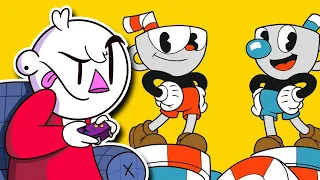 Alex juega cuphead y llora porque es muy dificil