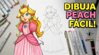 Cómo Dibujar a la PRINCESA PEACH 👑 (Super Mario Bros Movie) | Drawing Tutorial