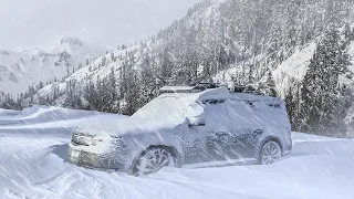 SURVIVING A BLIZZARD IN A CAR! | Crazy Snowstorm Winter Car Camping in the Mountains
