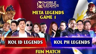 [GAME 1] TEAM INDONESIA VS. TEAM PHILIPPINES!! | META LEGENDS KOL MOBILE LEGENDS BANG BANG