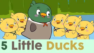 Five Little Ducks | Kids Songs | Simple Animated Stories